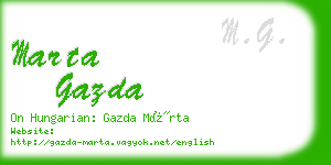 marta gazda business card